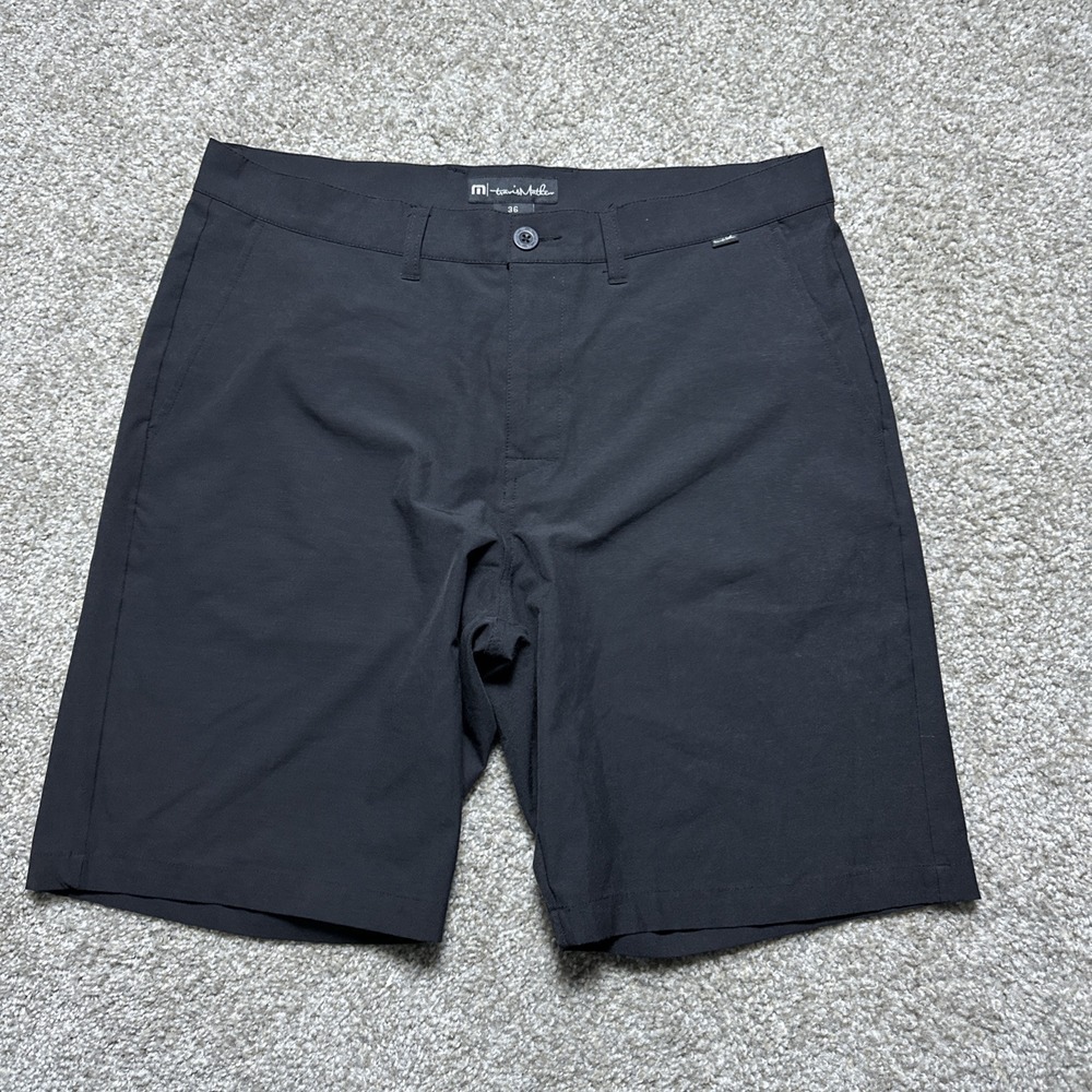 Travis Mathew Black Flat Front Men Shorts